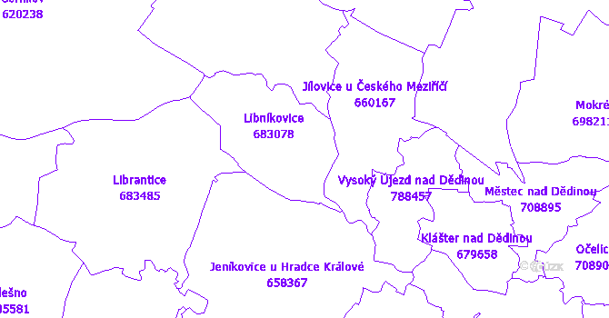 Katastrální mapa Libníkovice