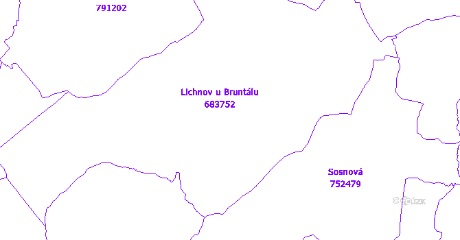 Katastrální mapa Lichnov