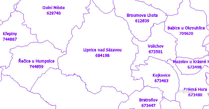 Katastrální mapa Lipnice nad Sázavou