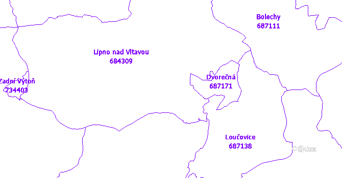 Katastrální mapa Lipno nad Vltavou