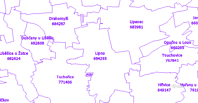 Katastrální mapa Lipno