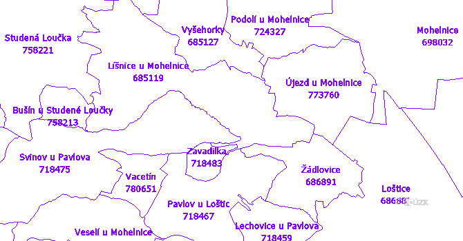 Katastrální mapa Líšnice