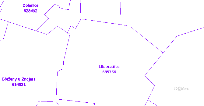 Katastrální mapa Litobratřice
