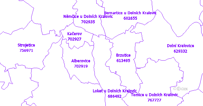 Katastrální mapa Loket