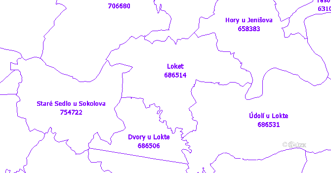 Katastrální mapa Loket