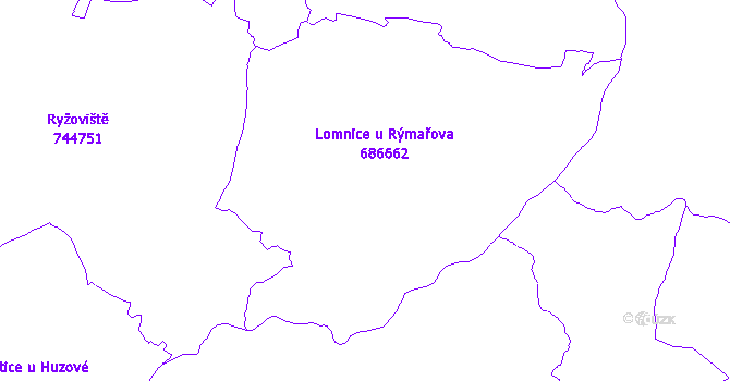 Katastrální mapa Lomnice