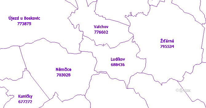 Katastrální mapa Ludíkov