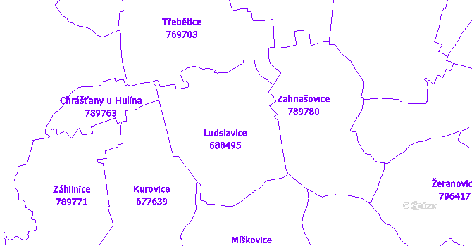Katastrální mapa Ludslavice