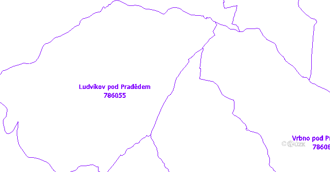 Katastrální mapa Ludvíkov