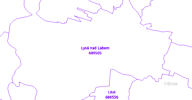 Katastrální mapa Lysá nad Labem