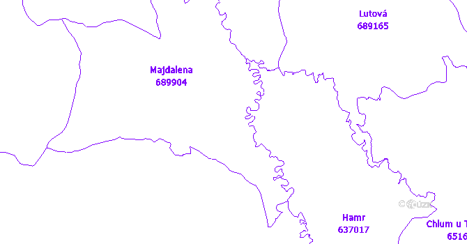 Katastrální mapa Majdalena