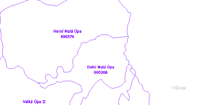 Katastrální mapa Malá Úpa