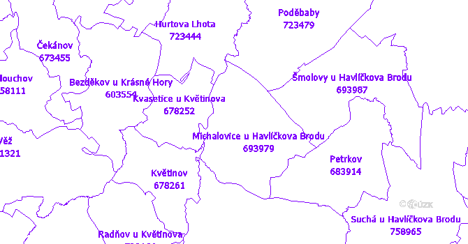 Katastrální mapa Michalovice