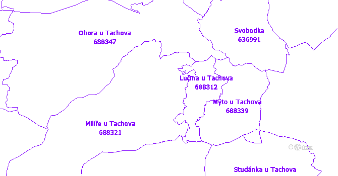 Katastrální mapa Milíře