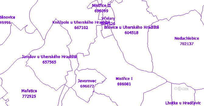 Katastrální mapa Mistřice