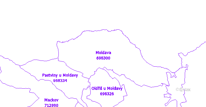 Katastrální mapa Moldava