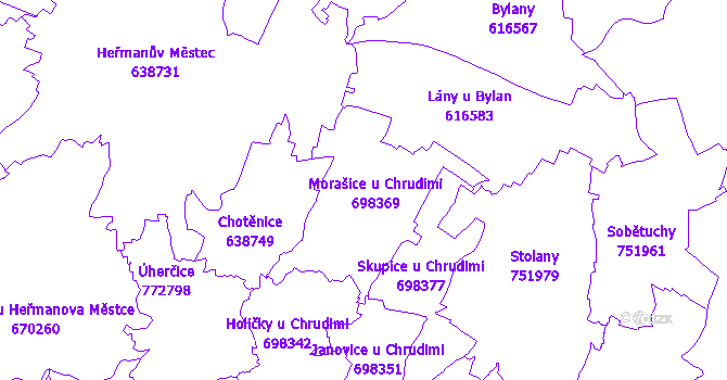 Katastrální mapa Morašice