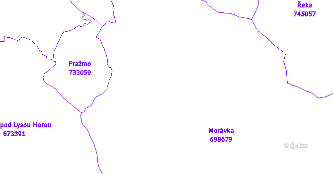 Katastrální mapa Morávka
