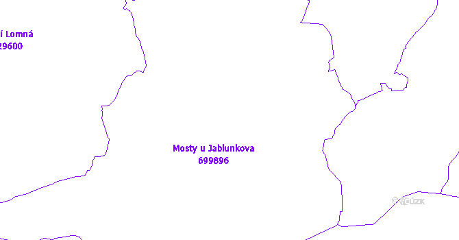 Katastrální mapa Mosty u Jablunkova