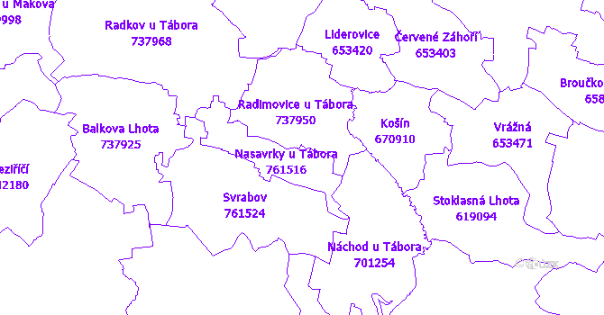 Katastrální mapa Nasavrky