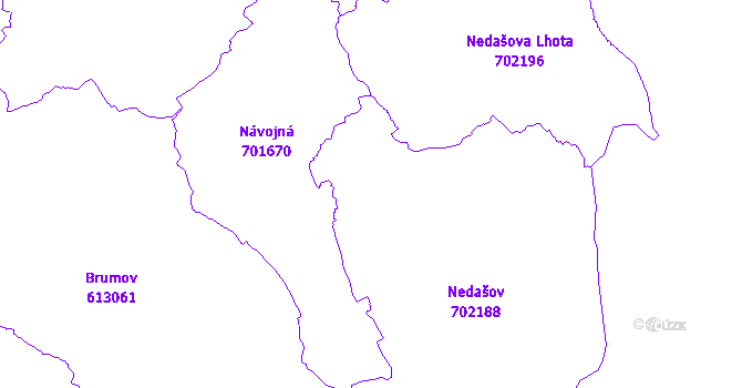 Katastrální mapa Nedašov