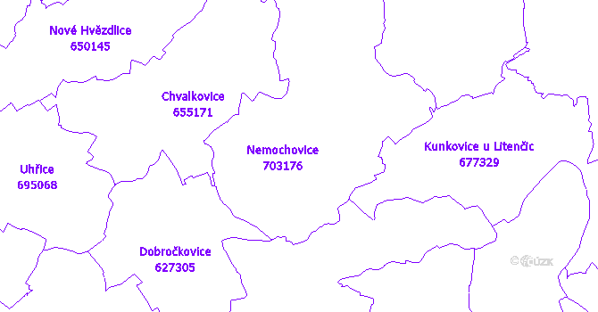 Katastrální mapa Nemochovice
