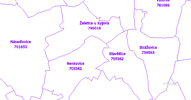Katastrální mapa Nenkovice