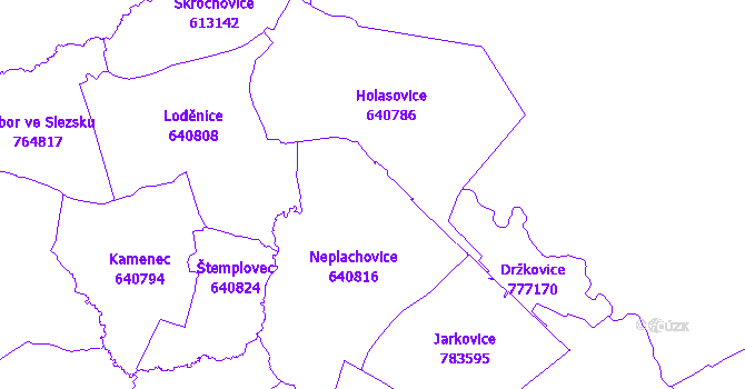 Katastrální mapa Neplachovice