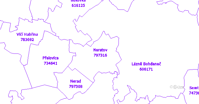Katastrální mapa Neratov