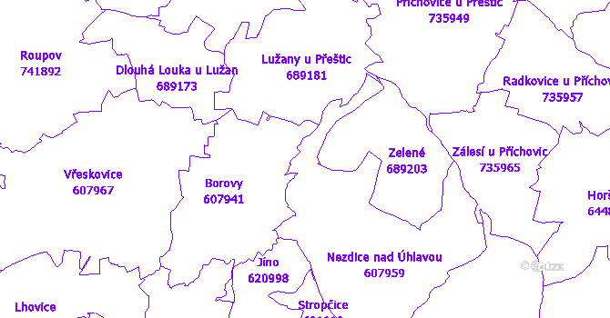 Katastrální mapa Nezdice