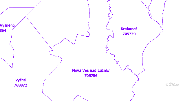 Katastrální mapa Nová Ves nad Lužnicí
