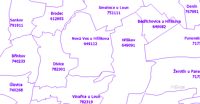 Katastrální mapa Nová Ves
