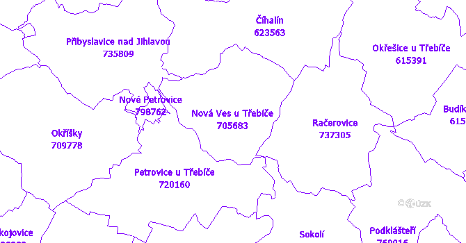 Katastrální mapa Nová Ves