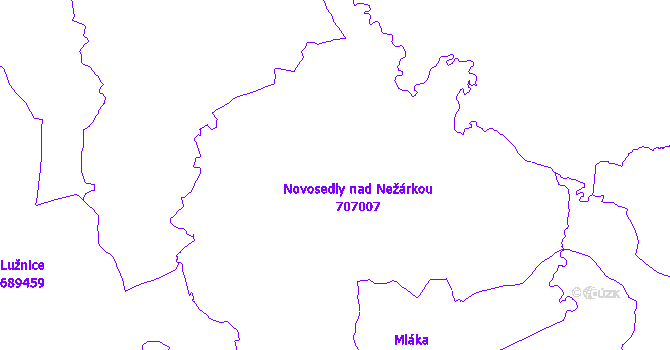 Katastrální mapa Novosedly nad Nežárkou