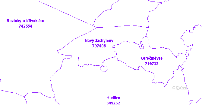 Katastrální mapa Nový Jáchymov