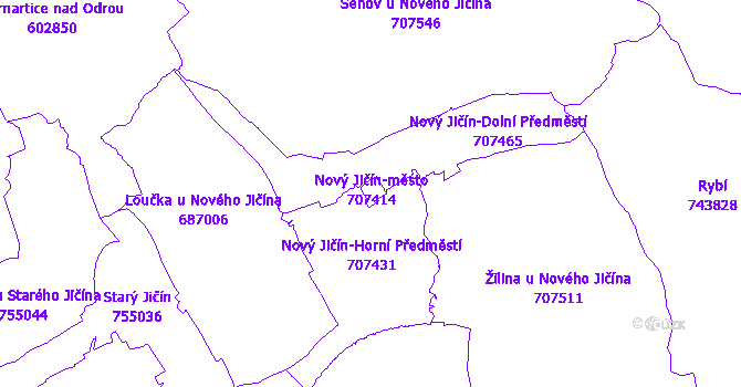 Katastrální mapa Nový Jičín