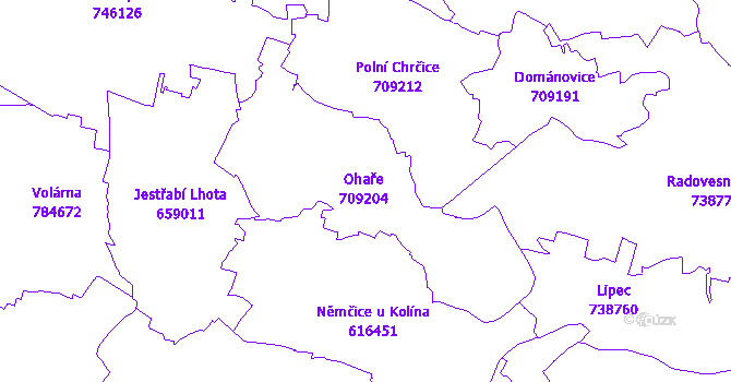 Katastrální mapa Ohaře