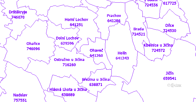 Katastrální mapa Ohaveč