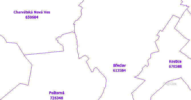 Katastrální mapa Břeclav