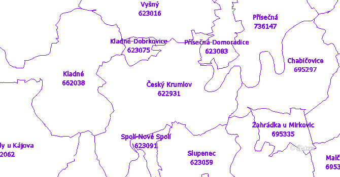 Katastrální mapa Český Krumlov