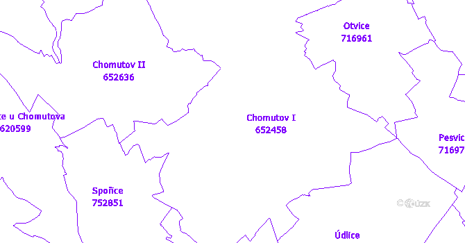 Katastrální mapa Chomutov