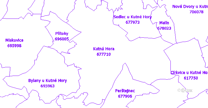 Katastrální mapa Kutná Hora