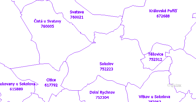 Katastrální mapa Sokolov
