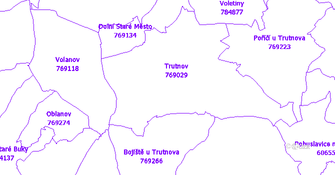 Katastrální mapa Trutnov