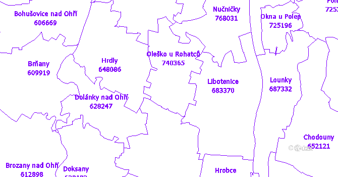 Katastrální mapa Oleško