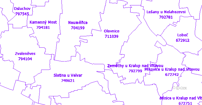 Katastrální mapa Olovnice