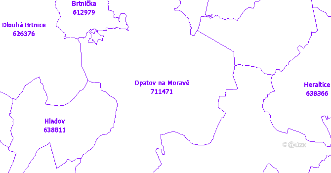 Katastrální mapa Opatov