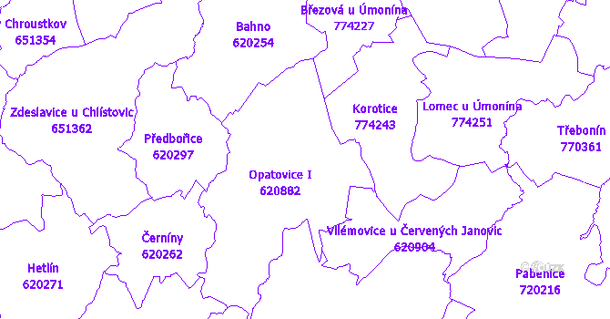 Katastrální mapa Opatovice I