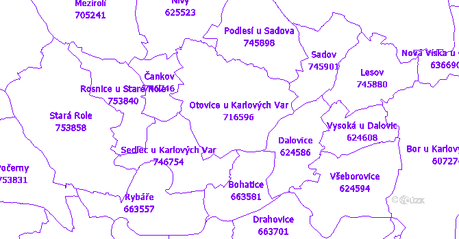 Katastrální mapa Otovice