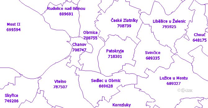 Katastrální mapa Patokryje